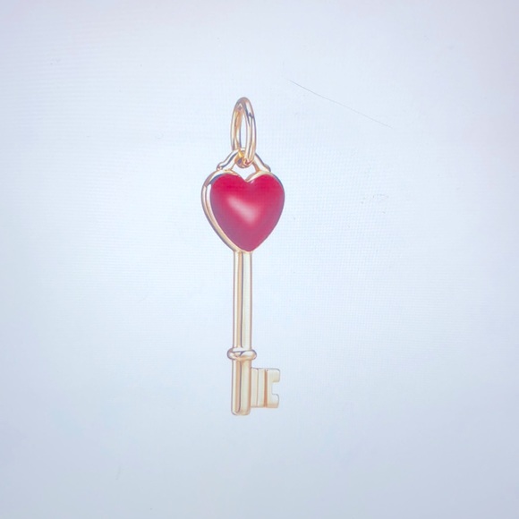 ❤️🔑 TIFFANY & CO. TIFFANY KEYS HEART KEY CHARM NECKLACE PENDANT ❤️🔑 - Picture 15 of 16